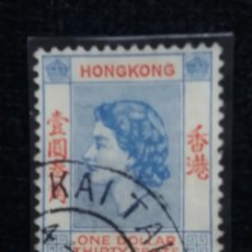 Sellos: SELLO, CHINA HONG KONG, ONE DOLLAR THIRTY CENTS, REINA ELIZABETH II, AÑO 1934 ,. Lote 172789690
