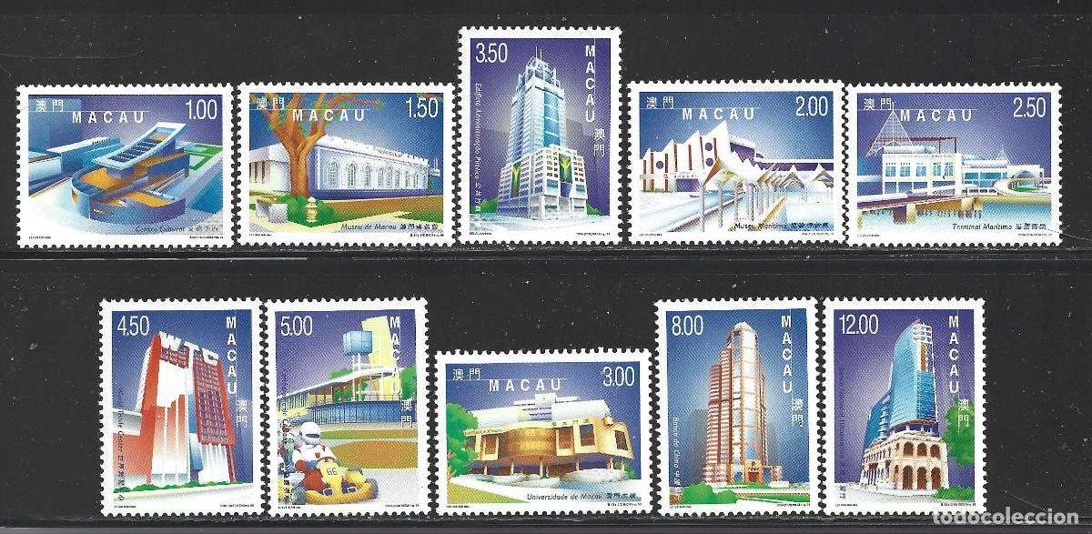 Sellos: MACAO 955/64** - A&Ntilde;O 1999 - ARQUITECTURA - EDIFICIOS MODERNOS - Foto 1