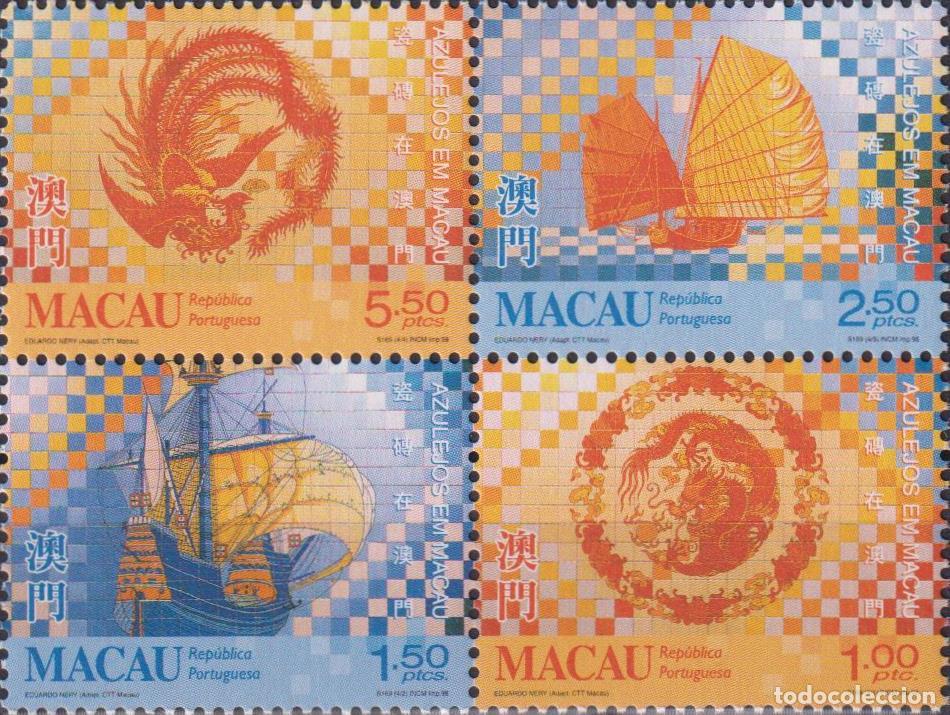 Selos: Macao 1998 Azulejo de Eduardo Neri de un panel en la sala de salidas del aeropuerto de Macao Arte MN