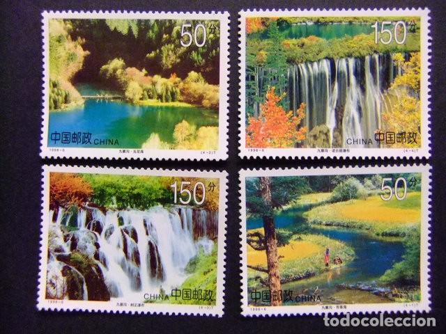 Sellos: 57 CHINA CHINE 1998 / VISTA de LAGOS y SALTOS de AGUA / YVERT 3567 / 3570 MNH
