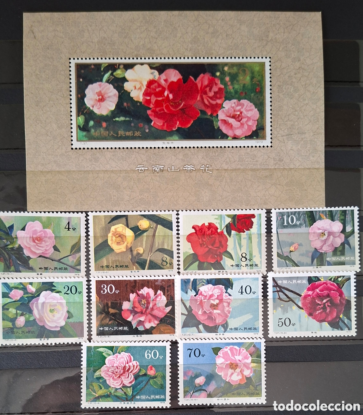 Sellos: China 1979 Sellos Flores Sourvenir Sheet Nuevos** MNH