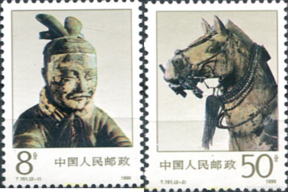 Sellos: 29967 MNH CHINA. Rep&uacute;blica popular 1990 FIGURAS DE TERRACOTA DE QIN