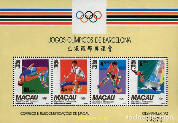 Sellos: 54489 MNH MACAO 1992 25 JUEGOS OLIMPICOS VERANO BARCELONA 1992