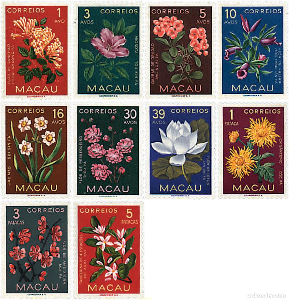 Sellos: 266857 MNH MACAO 1953 FLORES Y ORQUIDEAS
