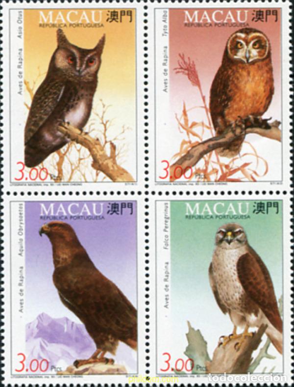Sellos: 36709 MNH MACAO 1993 AVES RAPACES