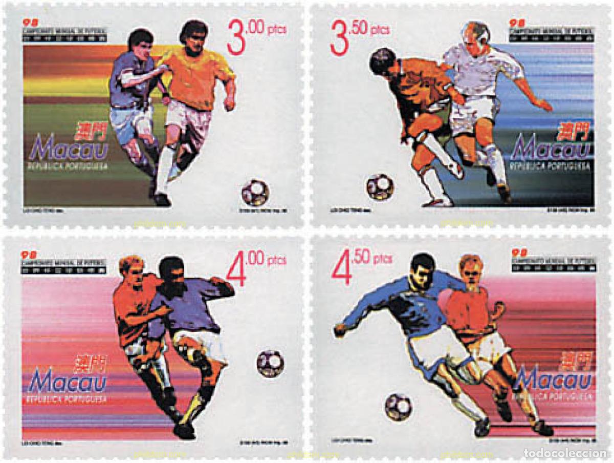 Sellos: 40469 MNH MACAO 1998 COPA DEL MUNDO DE FUTBOL. FRANCIA-98