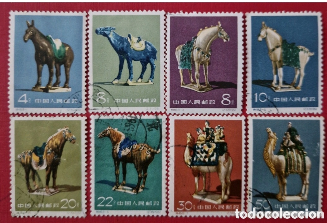 Sellos: Sellos China 1961 Caballos