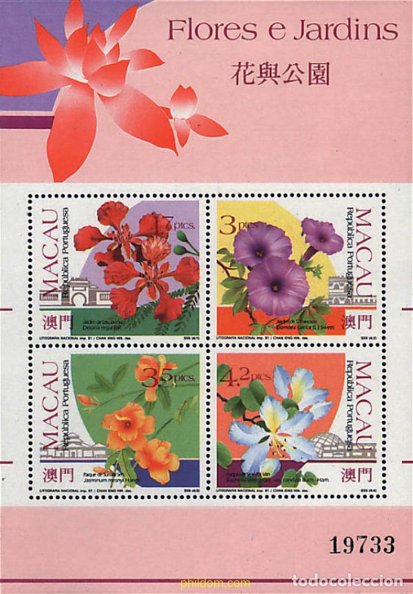 Sellos: 100151 MNH MACAO 1991 FLORES Y JARDINES