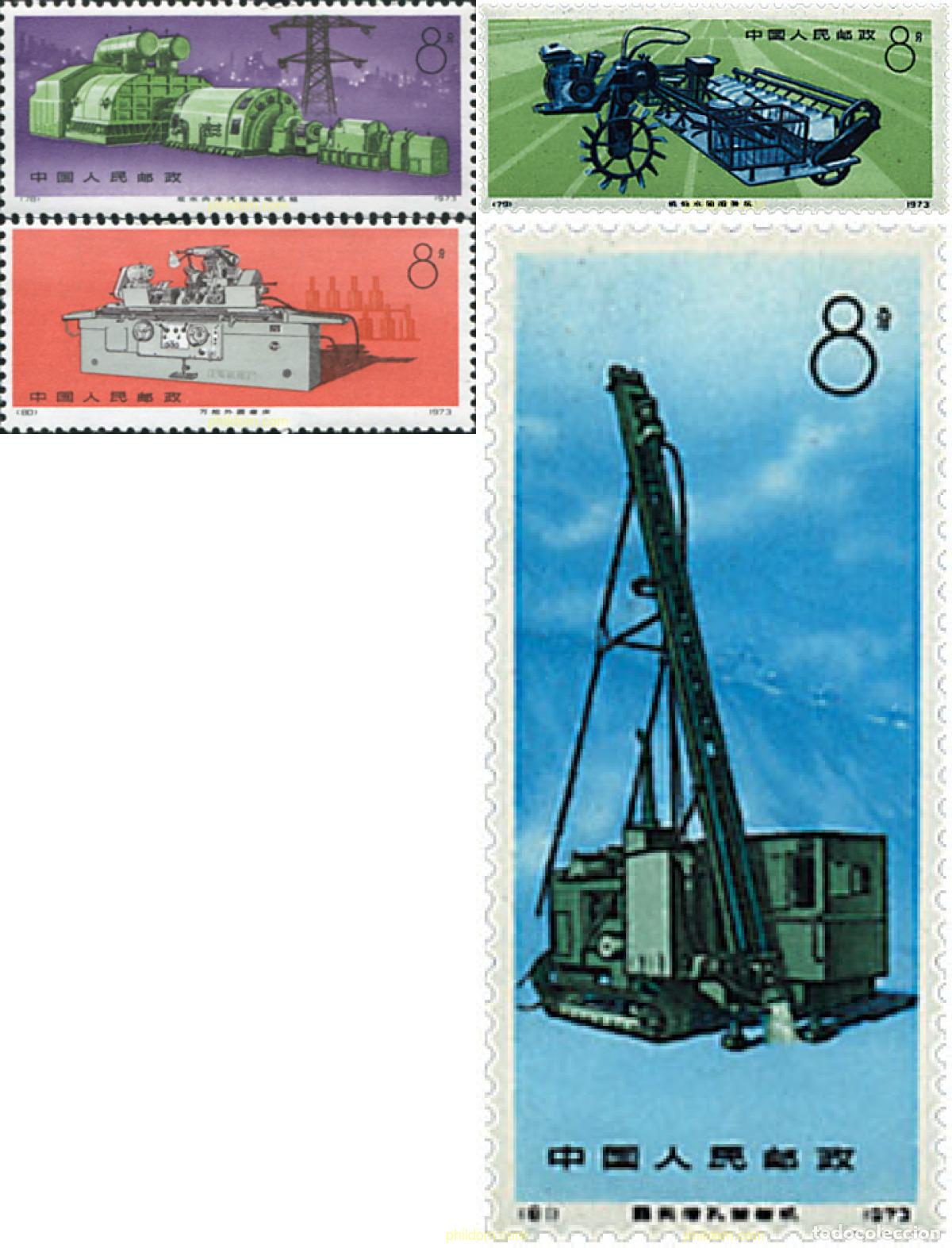 Briefmarken: 49334 MNH CHINA. Rep&uacute;blica popular 1974 CONSTRUCCION MECANICA DE MAQUINAS