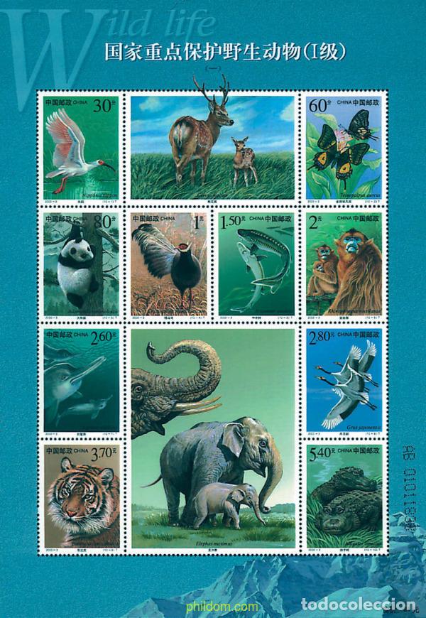 Sellos: 253274 MNH CHINA. Rep&uacute;blica popular 2000 FAUNA PROTEGIDA
