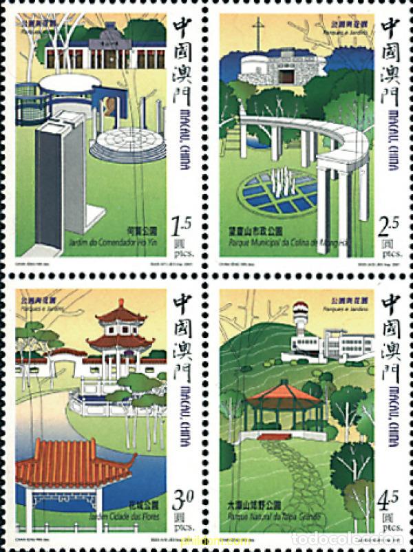Sellos: 4703 MNH MACAO 2001 PARQUES Y JARDINES