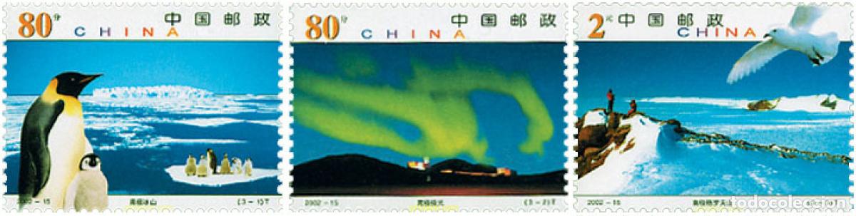 Sellos: 99311 MNH CHINA. Rep&uacute;blica popular 2002 PAISAJES DE LA ANTARTICA