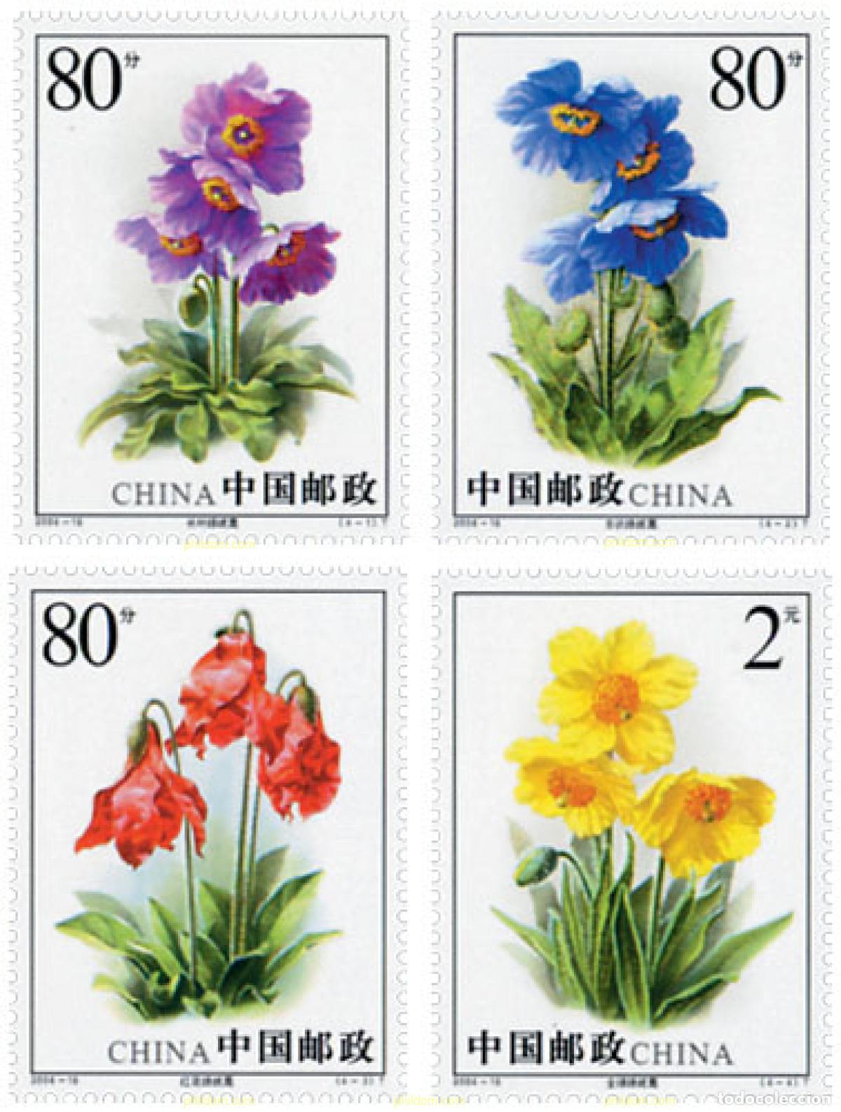 Sellos: 149398 MNH CHINA. Rep&uacute;blica popular 2004 FLORES