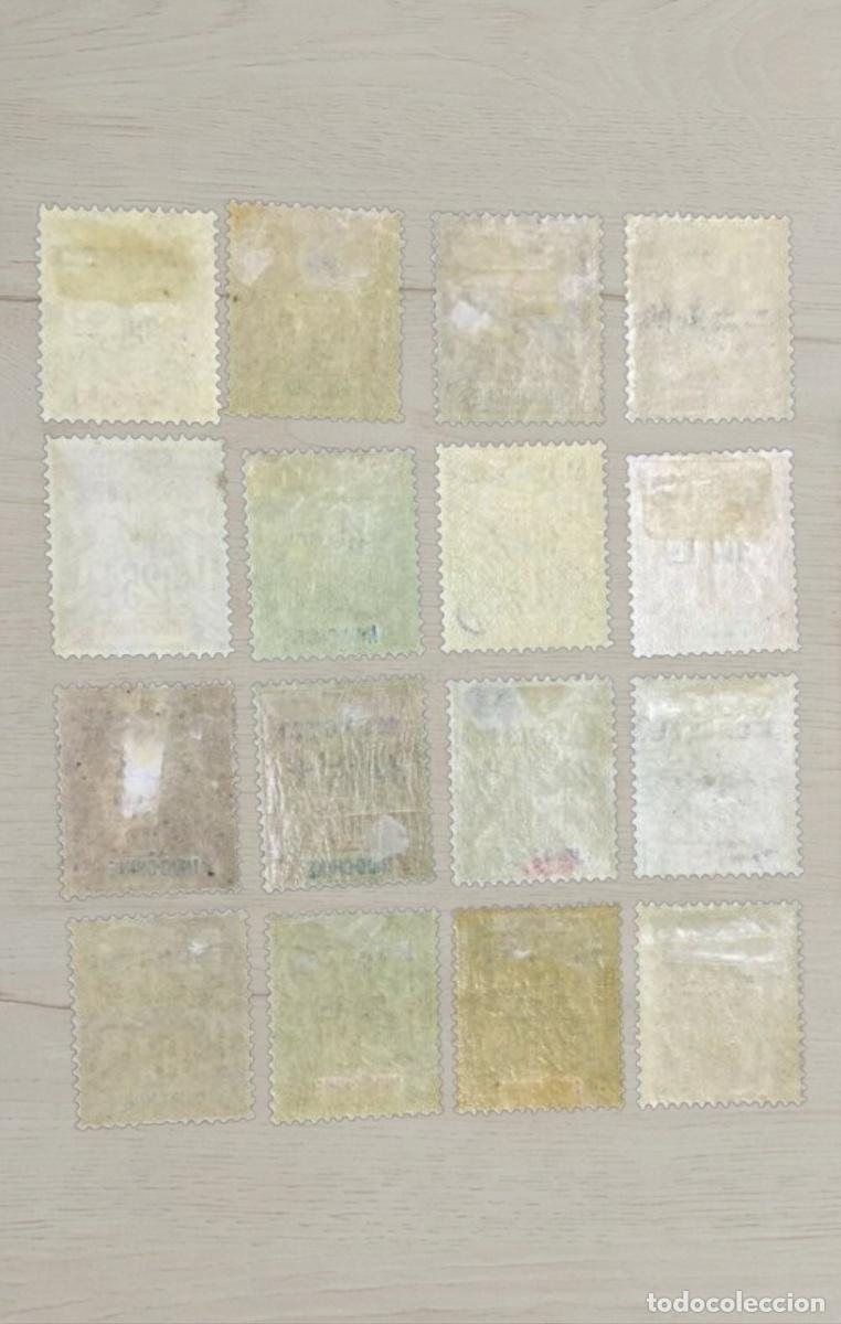 Sellos: French Post Offices in China Mongtze 1903 Overprints Selection 16v Mint - Includes 1F & 5F High Valu