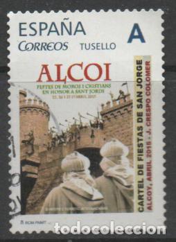 Sellos: TUSELLO, ALCOI (VALENCIA) FIESTAS DE SAN JORGE, MOROS Y CRISTIANOS, USADO