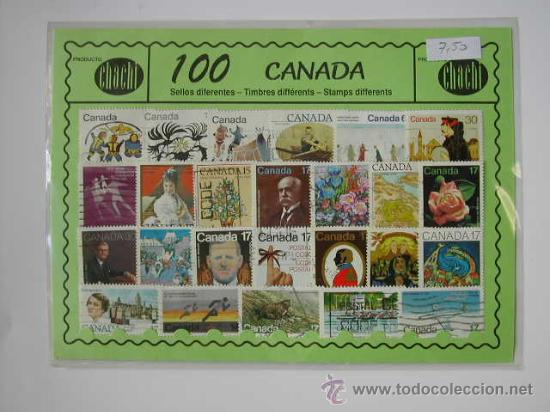 Sellos: 100 SELLOS USADOS DE CANADA - Foto 1