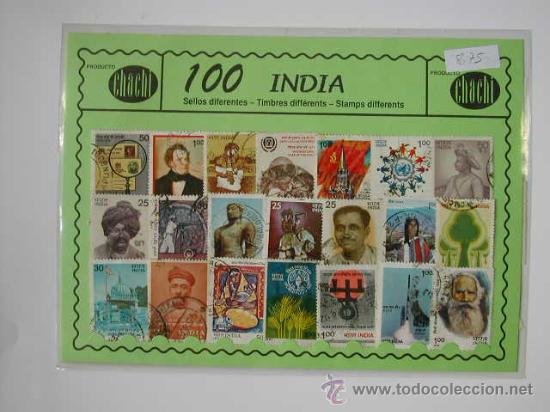 Sellos: 100 SELLOS USADOS  DE INDIA - Foto 1