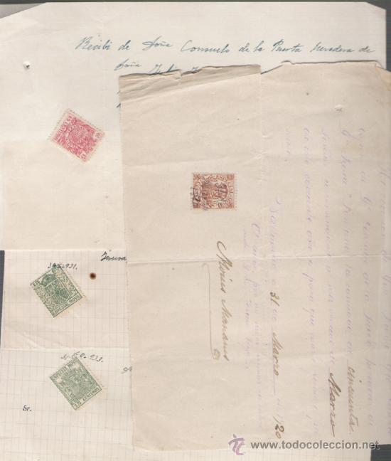 Sellos: LOTE DE DOCUMENTOS CON MOVILES ESPECIALES - Foto 1