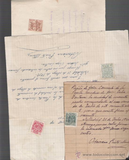 Sellos: LOTE DE DOCUMENTOS CON MOVILES - Foto 1