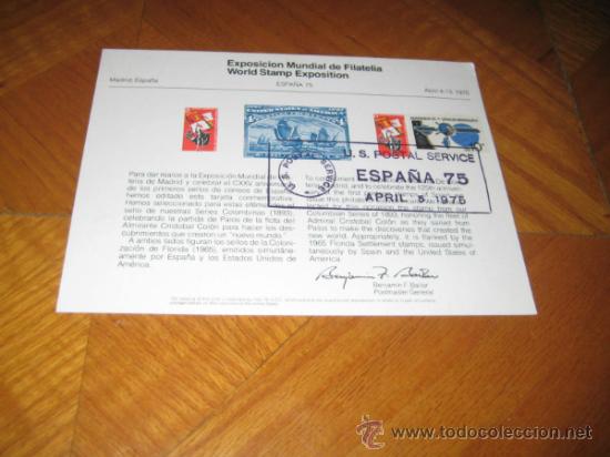 Sellos: Hoja recuerdo. Espa&ntilde;a 1975 - Foto 1