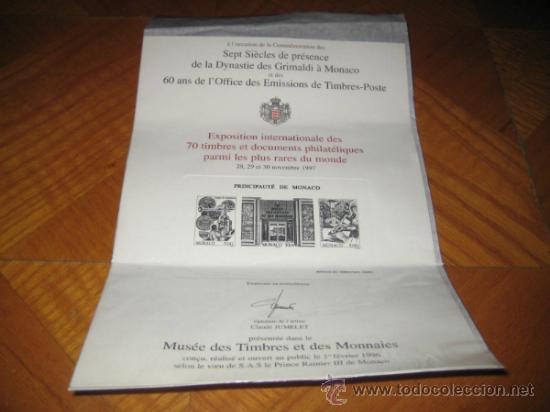 Sellos: Documento de M&oacute;naco. - Foto 1
