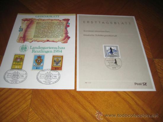Sellos: 2 documentos conmemorativos - Foto 1