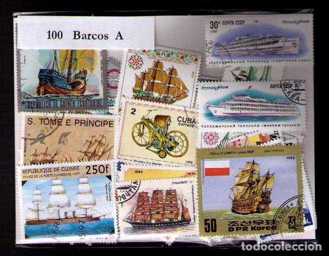 Sellos: 100 SELLOS DE BARCOS - Foto 1