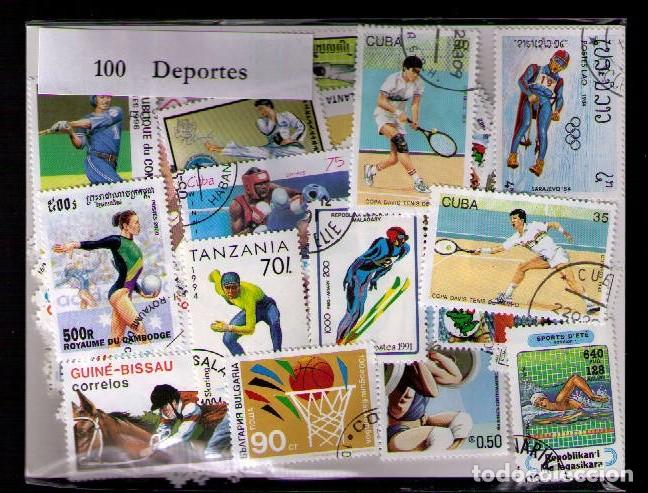 Sellos: 100 SELLOS DE DEPORTES - Foto 1
