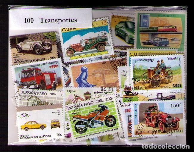 Sellos: 100 SELLOS DE TRANSPORTES - Foto 1
