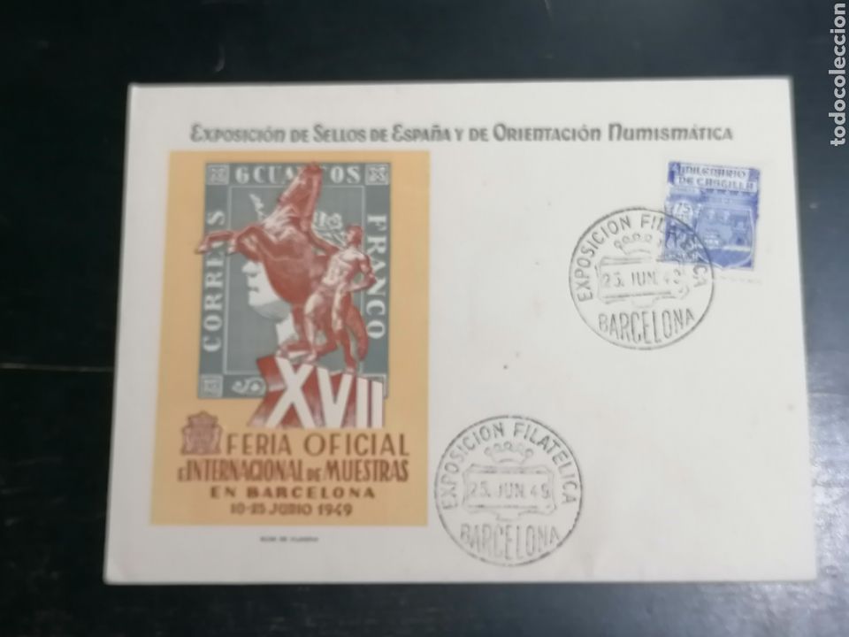 Sellos: Espa&ntilde;a Edifil 982 Santander Sobre Exposiciones - Foto 2
