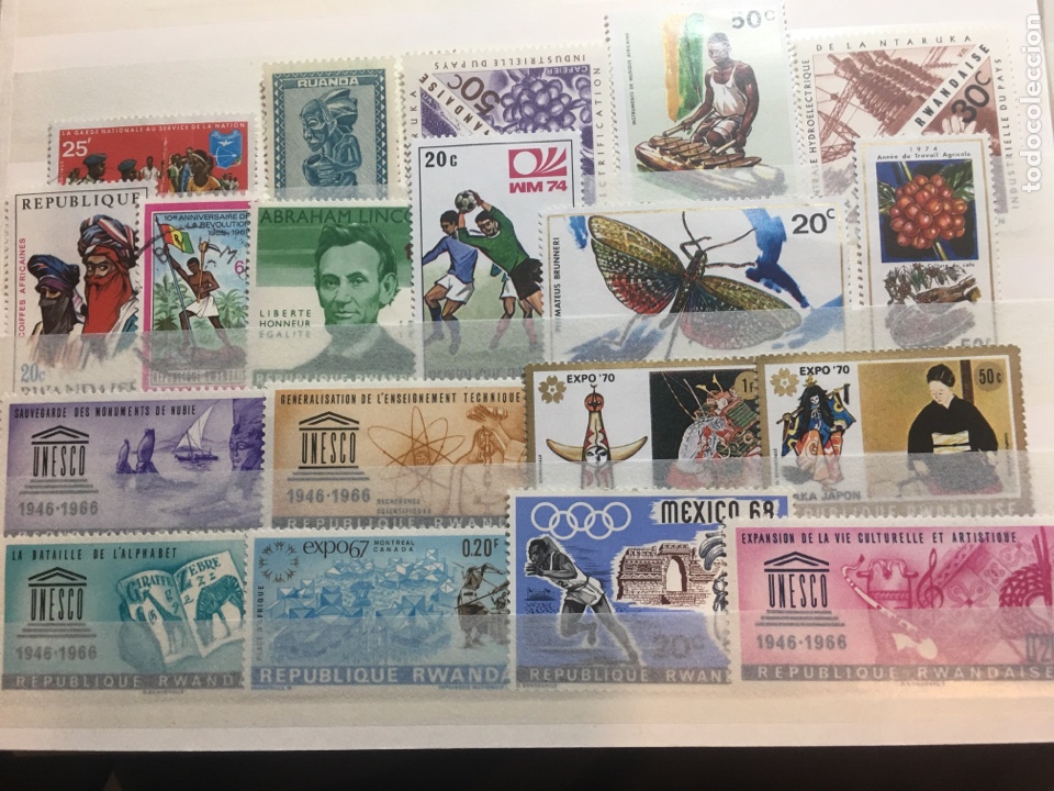 Sellos: Colecci&oacute;n de 80 sellos de ruanda - Foto 1