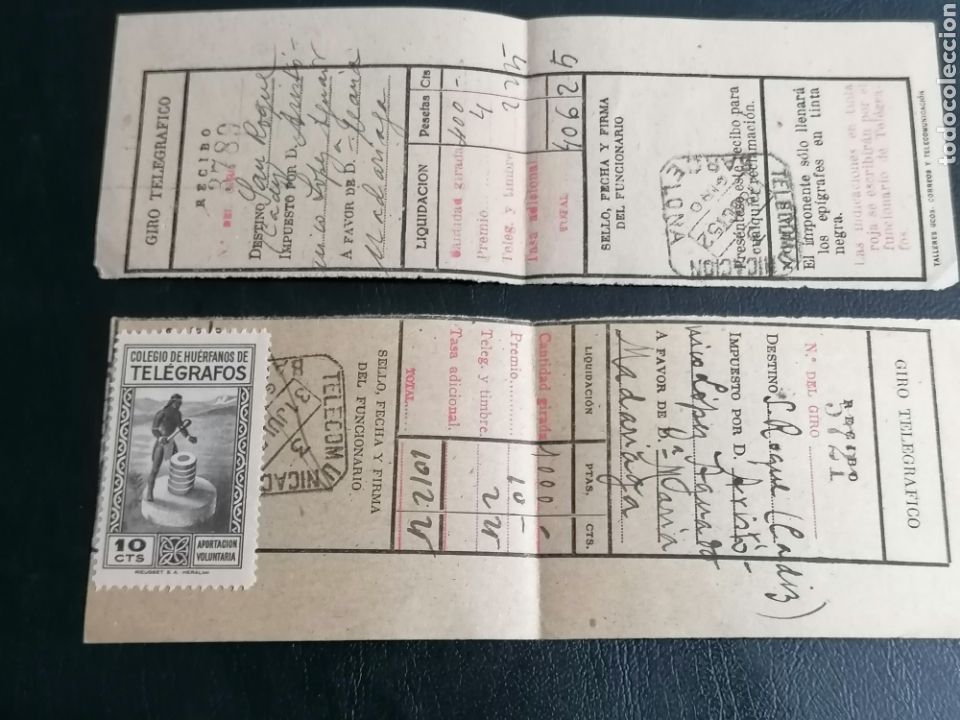 Sellos: Vi&ntilde;etas Tel&eacute;grafos con 2 giros de 1952 - Foto 1