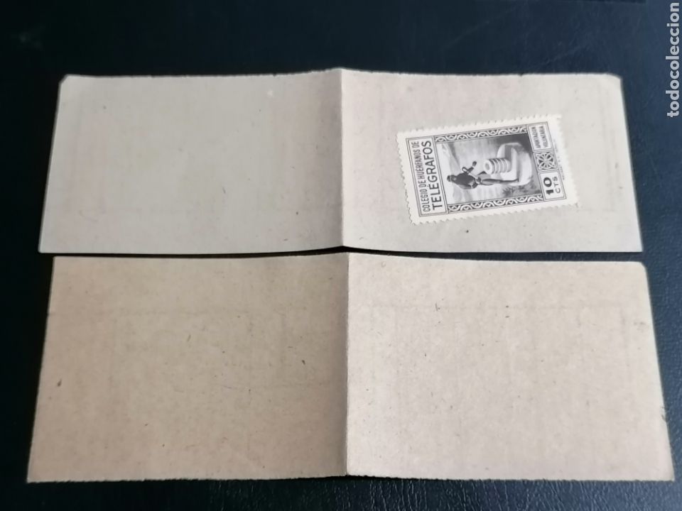 Sellos: Vi&ntilde;etas Tel&eacute;grafos con 2 giros de 1952 - Foto 2