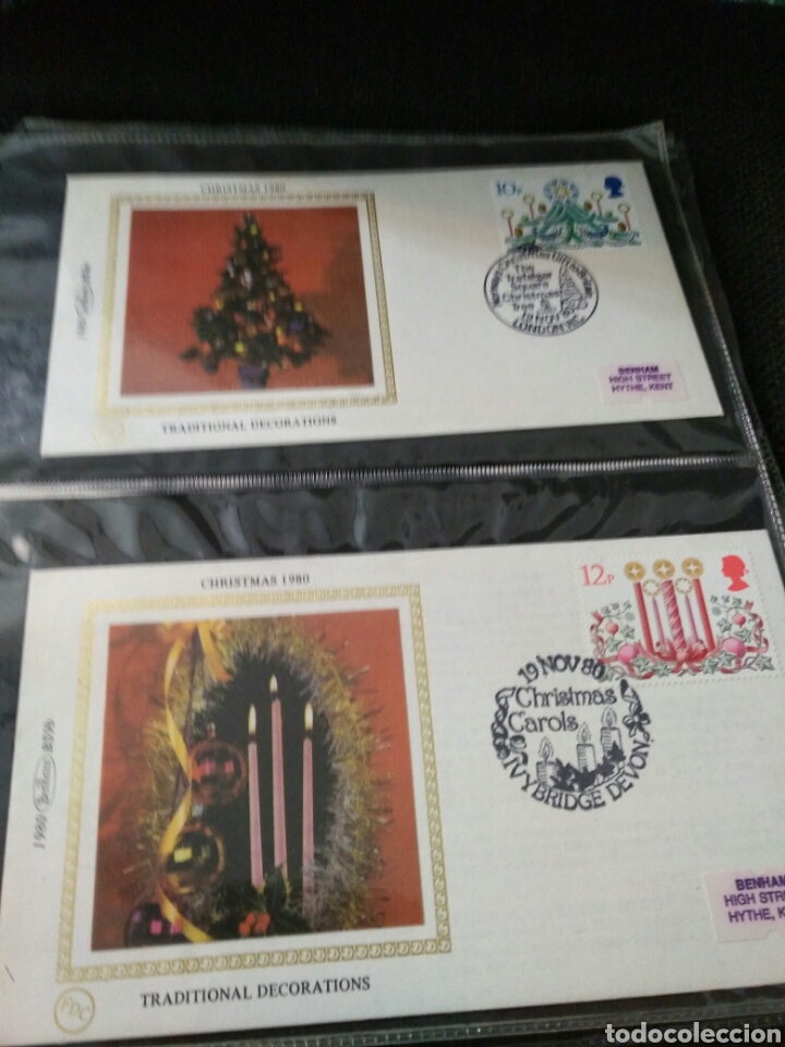 Sellos: SILK COVERS FIRST DAY SOBRES BENHAM NAVIDAD - Foto 1