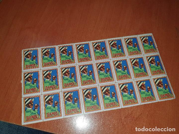 Sellos: Pliego con 24 vi&ntilde;etas de papel bambu - Foto 1