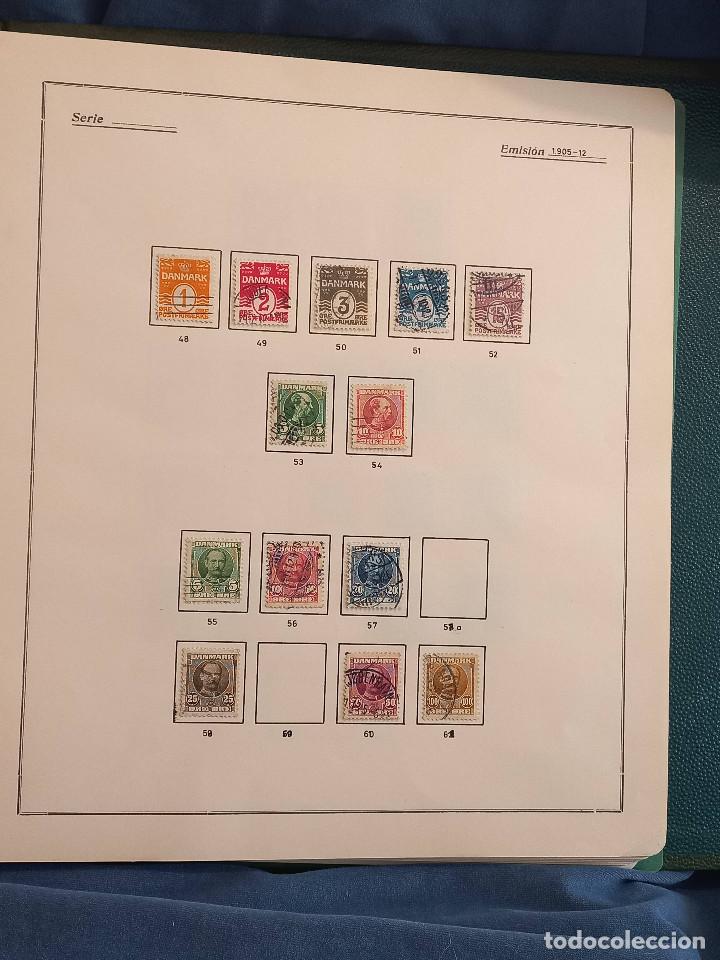 Sellos: Dinamarca lote sellos resto Coleccion Hojas Album sellos antiguos en usado altisimo valor Catalogo - Foto 4 - 292361648