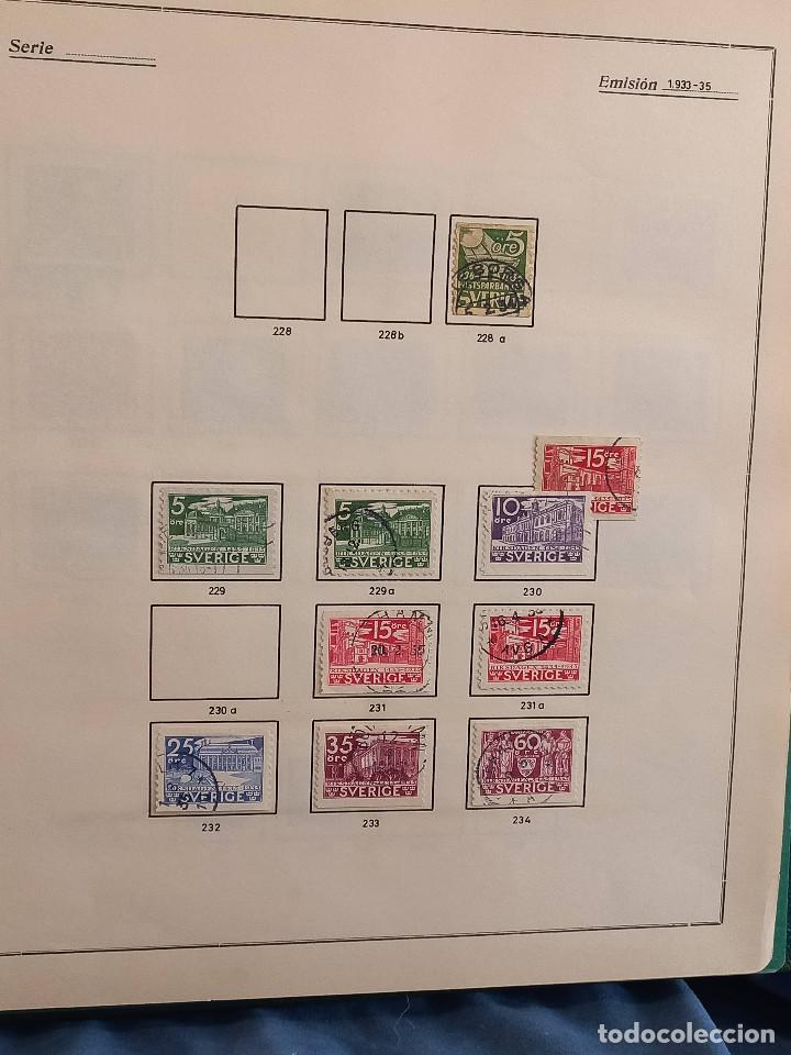 Sellos: Suecia lote sellos resto Coleccion Hojas Album sellos antiguos en usado altisimo valor Catalogo - Foto 10 - 292361978