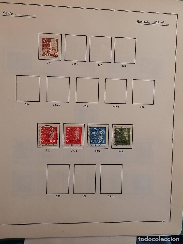 Sellos: Suecia lote sellos resto Coleccion Hojas Album sellos antiguos en usado altisimo valor Catalogo - Foto 21 - 292361978