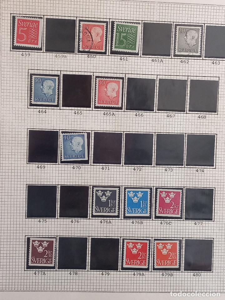 Sellos: Suecia lote sellos resto Coleccion Hojas Album sellos antiguos en usado altisimo valor Catalogo - Foto 30 - 292361978