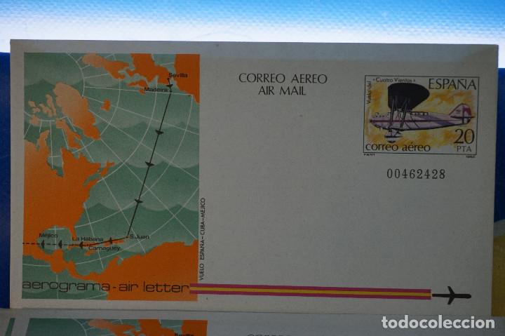 Sellos: 7 Aerogramas nuevos. 1982 y 1996. - Foto 2