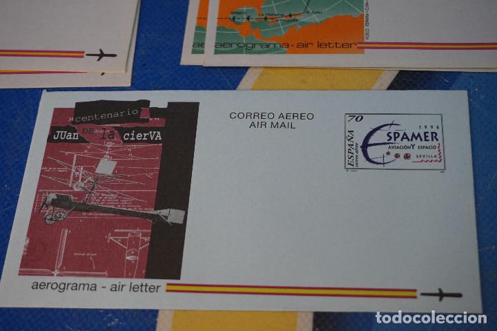 Sellos: 7 Aerogramas nuevos. 1982 y 1996. - Foto 4