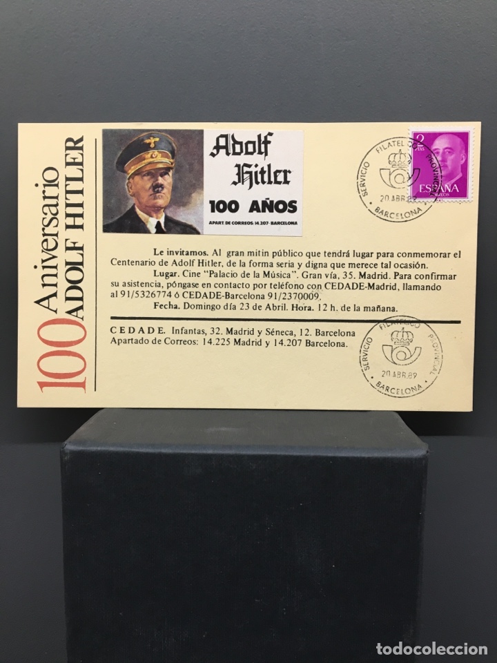 Sellos: CENTENARIO NACIMIENTO HITLER CEDADE. 1989. - Foto 2