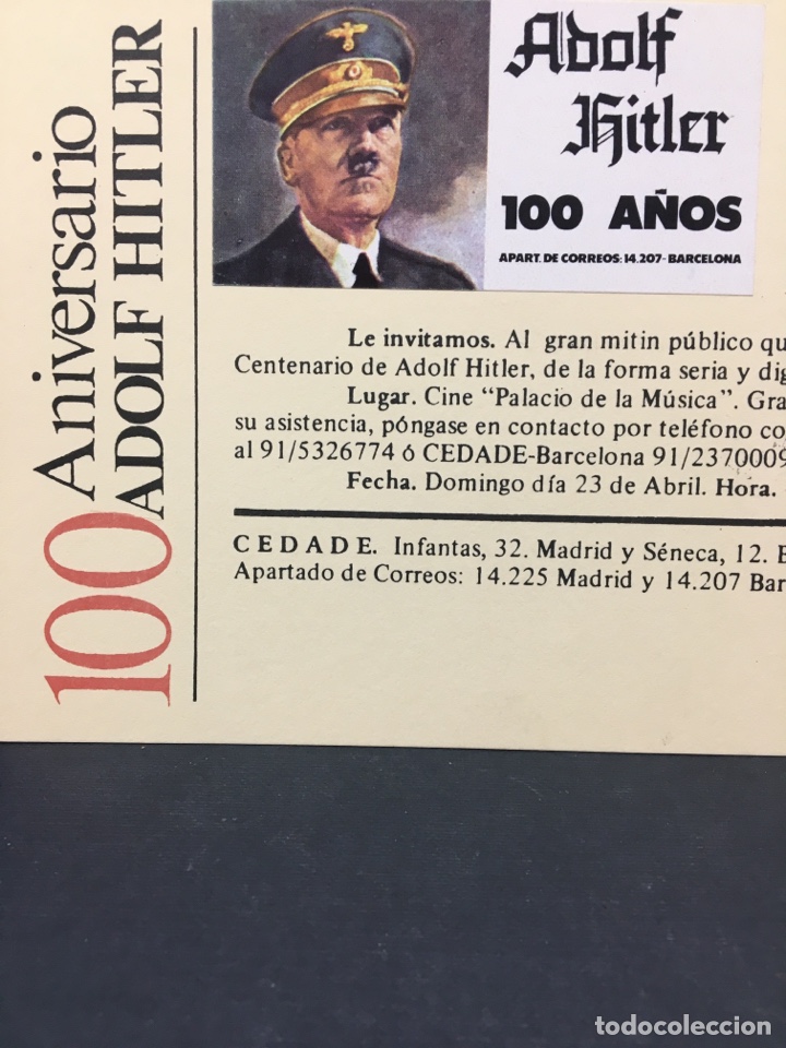 Sellos: CENTENARIO NACIMIENTO HITLER CEDADE. 1989. - Foto 1