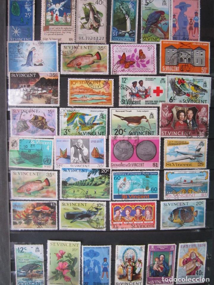 Sellos: LOTE DE 64 SELLOS DE ST. VICENT - Foto 2