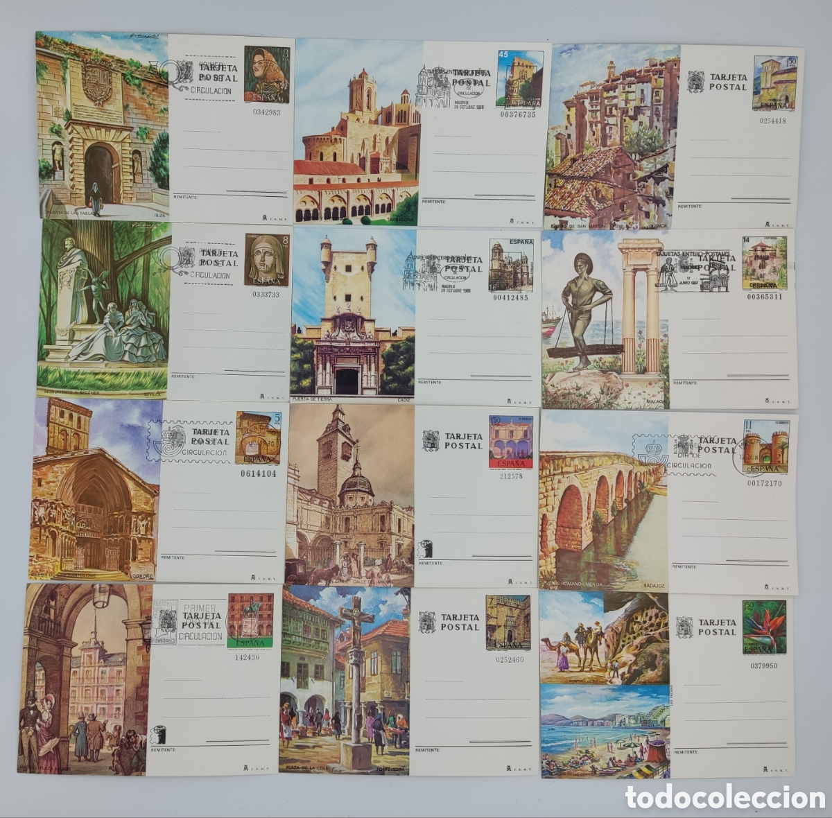 Sellos: Colecci&oacute;n 54 Tarjetas Postales Espa&ntilde;a - Foto 3