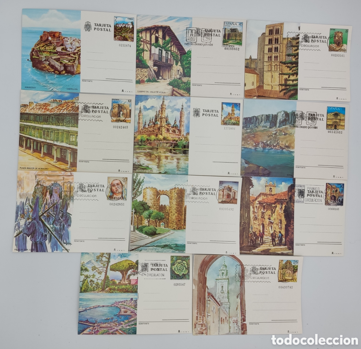Sellos: Colecci&oacute;n 54 Tarjetas Postales Espa&ntilde;a - Foto 4