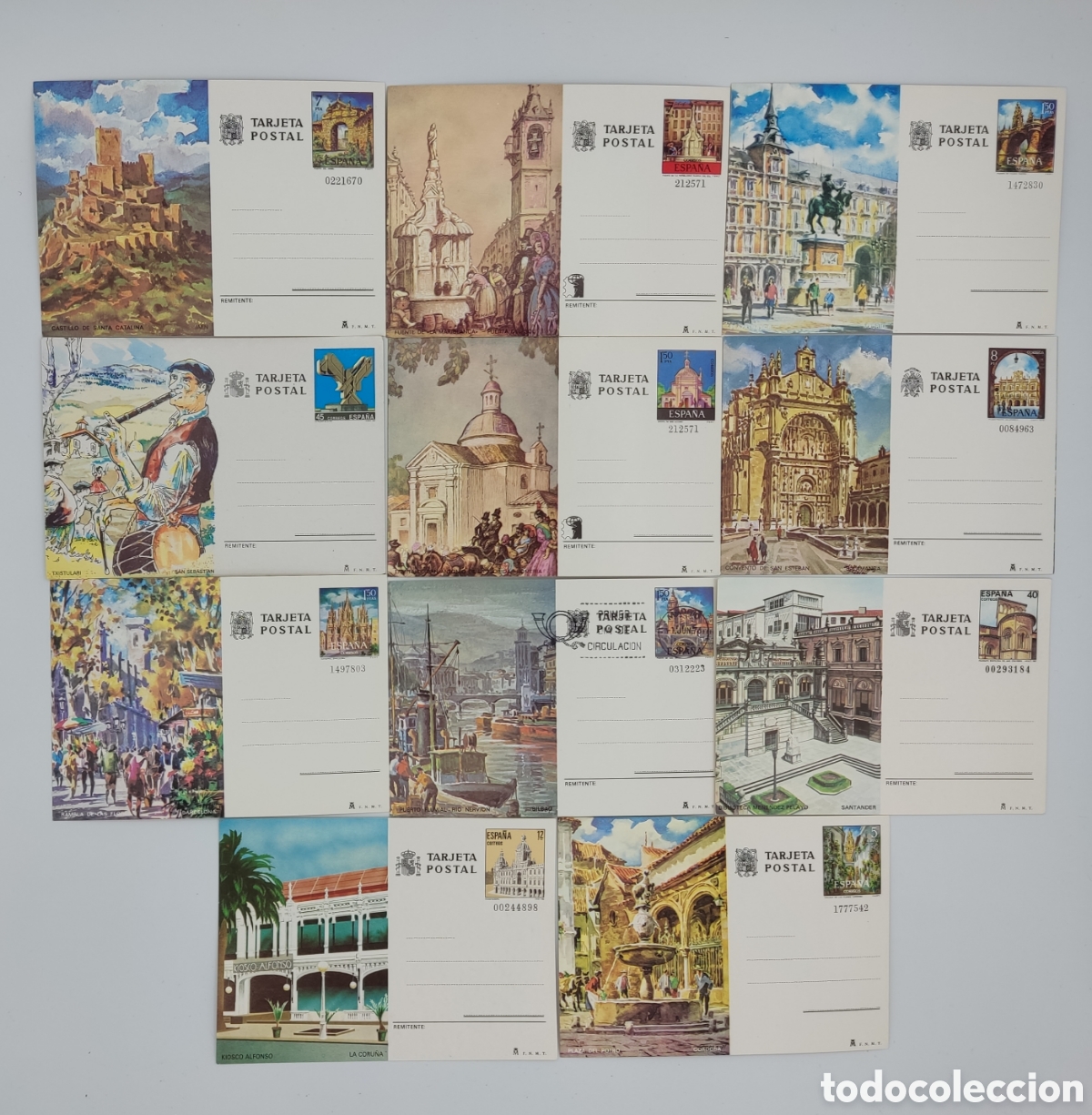 Sellos: Colecci&oacute;n 54 Tarjetas Postales Espa&ntilde;a - Foto 6