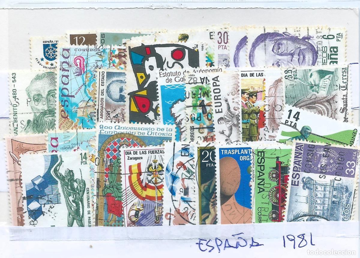 Sellos: LOTE SELLOS ESPA&Ntilde;A 1981 - Foto 1