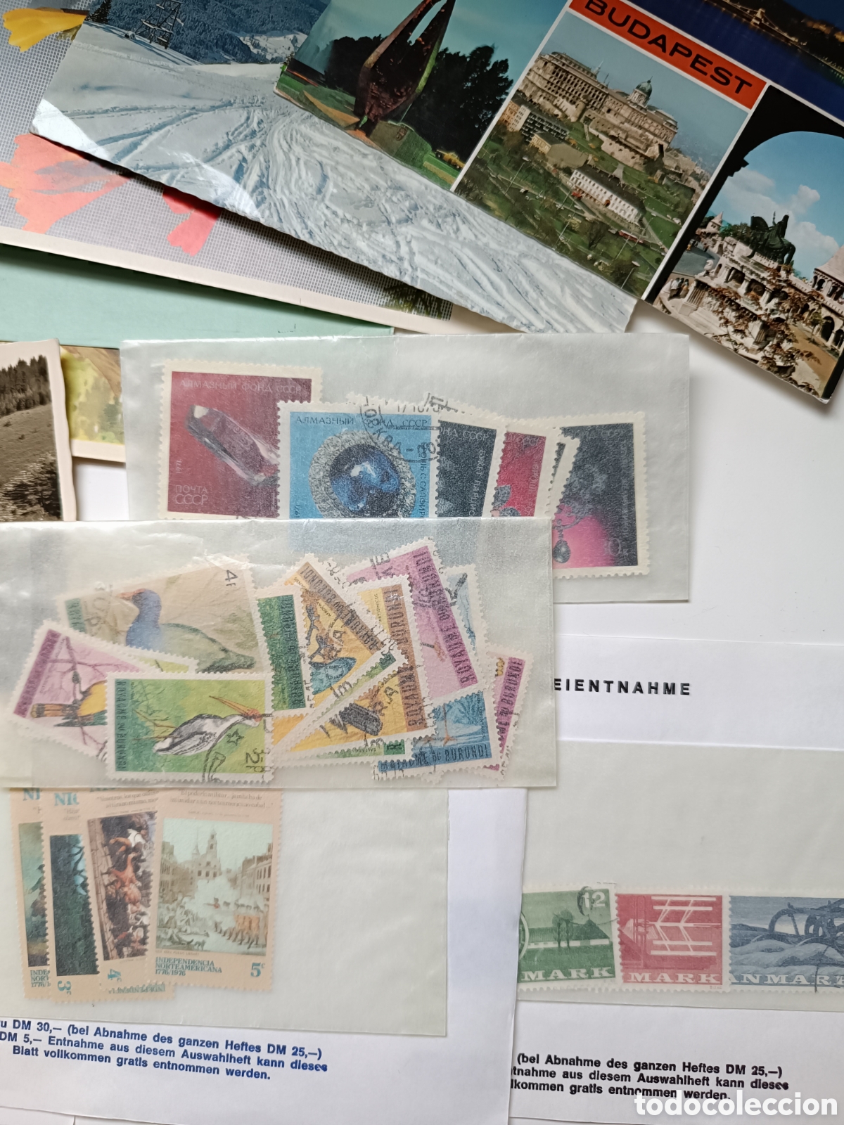 Sellos: Conjunto de 7 postales y varias series tem&aacute;ticas de sellos - Foto 3