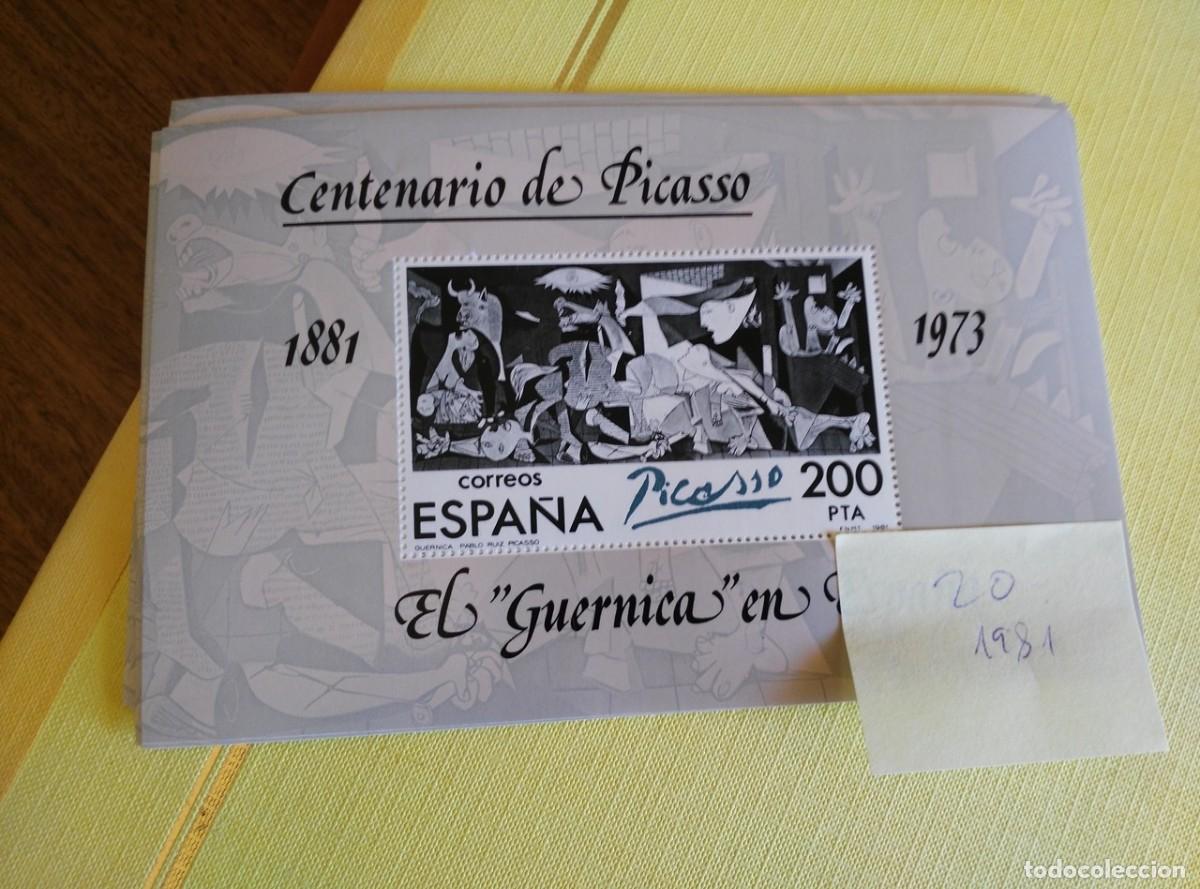 Sellos: CENTENARIO DE PICASSO 20 HOJAS SIN USAR 1981 - Foto 1